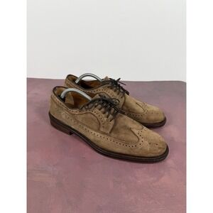 Antonio Maurizi Suede Wingtip Brogues Brown Made in Italy EU 45 US 12